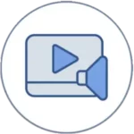 Audio-video contractor icon representing surveillance and installation services in Winder, GA.